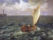 Jean Francois Millet Fishing Boat oil painting artist